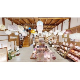 【日本製和紙照明】和風照明1灯ペンダントライト　クラウド　SPN1-1134　揉み紙　電球別売