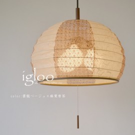 【日本製和紙照明】和風照明3灯ペンダントライト　イグルー　SPN3-1026　各色　電球別売
