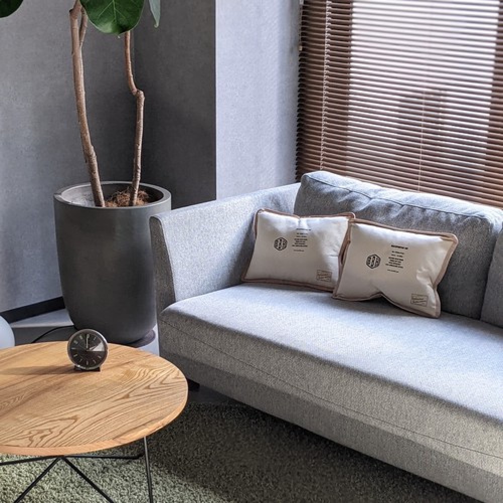 LEATHER TRIM CUSHION / レザートリムクッション 【新作】