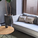 LEATHER TRIM CUSHION / レザートリムクッション 【新作】