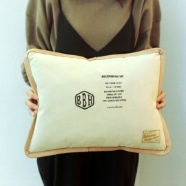 LEATHER TRIM CUSHION / レザートリムクッション 【新作】