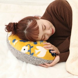 【新作】スワンネルマルチクッション/ボア/フランネル/ネコ/ハリネズミ/イヌ/鳥/あったか小物