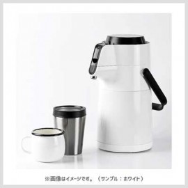 エアーポット 2.2L ステンレス パール金属 エコステージ ホワイト ブラック