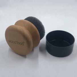 WOOD FOOD 家具用ワックス 丸型抗菌スポンジ アプリケーター