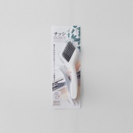 【集めた汚れをかき出すスクレーパーで最後まできれいに】みぞスッキリサッシブラシ