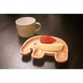 【キッズ食器】キッズウッドトレイ ゾウ/アヒル