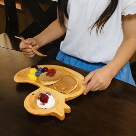 【キッズ食器】キッズウッドトレイ ゾウ/アヒル