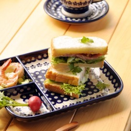 ポーリッシュポタリー　仕切プレート　クラシック　ボレスワヴィツ社製 北欧食器