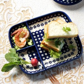 ポーリッシュポタリー　仕切プレート　クラシック　ボレスワヴィツ社製 北欧食器