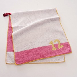 【キッズフェイスタオル／今治タオル】　パパママと同じデザインで、お子様用のタオルを♪NUMBER-COLOR