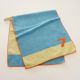 【キッズフェイスタオル／今治タオル】　パパママと同じデザインで、お子様用のタオルを♪NUMBER-COLOR