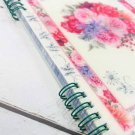 日本製　フラワーブーケ ダブルリングノート　ローズ　バラ