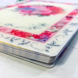 日本製　フラワーブーケ ダブルリングノート　ローズ　バラ