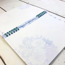 日本製　フラワーブーケ ダブルリングノート　ローズ　バラ