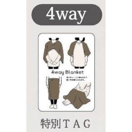 【秋冬新作】4Wayベロア風裏ボアブランケットS