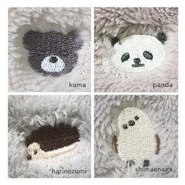 アニマル刺繍ブランケット