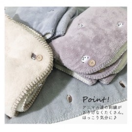 アニマル刺繍ブランケット