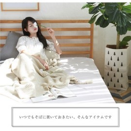 フリンジ付き ブランケット 防寒グッズ ひざ掛け マルチクロス スローケット マルチカバー