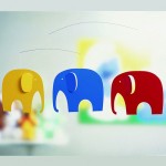 【北欧】[Flensted Mobiles]エレファント パーティー《モビール》