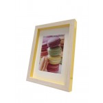 フォトフレーム　マカロンフレーム Macaron frame Yellow　2L(L判サイズマット付)