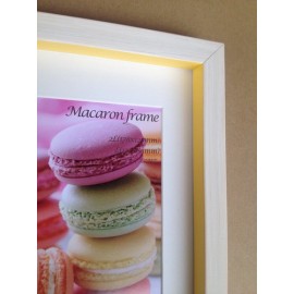 フォトフレーム　マカロンフレーム Macaron frame Yellow　2L(L判サイズマット付)