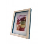 フォトフレーム　マカロンフレーム Macaron frame Blue　2L(L判サイズマット付)