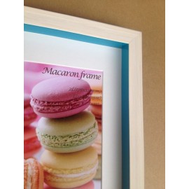 フォトフレーム　マカロンフレーム Macaron frame Blue　2L(L判サイズマット付)