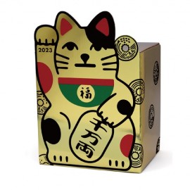 12万円貯まるカレンダー2023（招き猫）【カレンダー/貯金箱/招き猫/ネコ/開運/12万/金色】秋冬新作