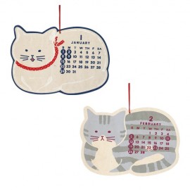 【特価】シェイプカレンダー　にゃんこ