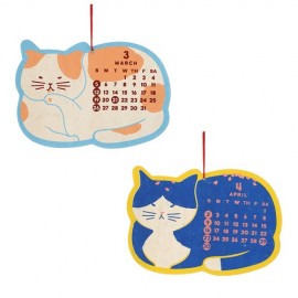 【特価】シェイプカレンダー　にゃんこ