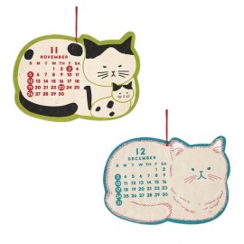 【特価】シェイプカレンダー　にゃんこ