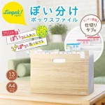 【ソニック】ボックスファイル ぽい分けボックスファイル 13ポケット リビガク  A4   LV-6276-I