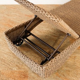 【別途送料】【直送可】サンベッド シンセティックヒヤシンス アウトドア家具 ガーデン家具 アジアン