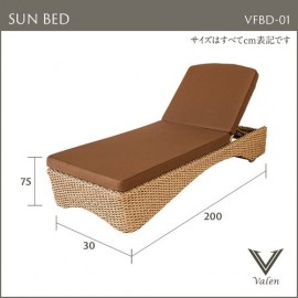 【別途送料】【直送可】サンベッド シンセティックヒヤシンス アウトドア家具 ガーデン家具 アジアン