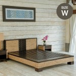 【別途送料】【直送可】ウォーターヒヤシンス ダブルサイズ ベットアジアン家具 マホガニー